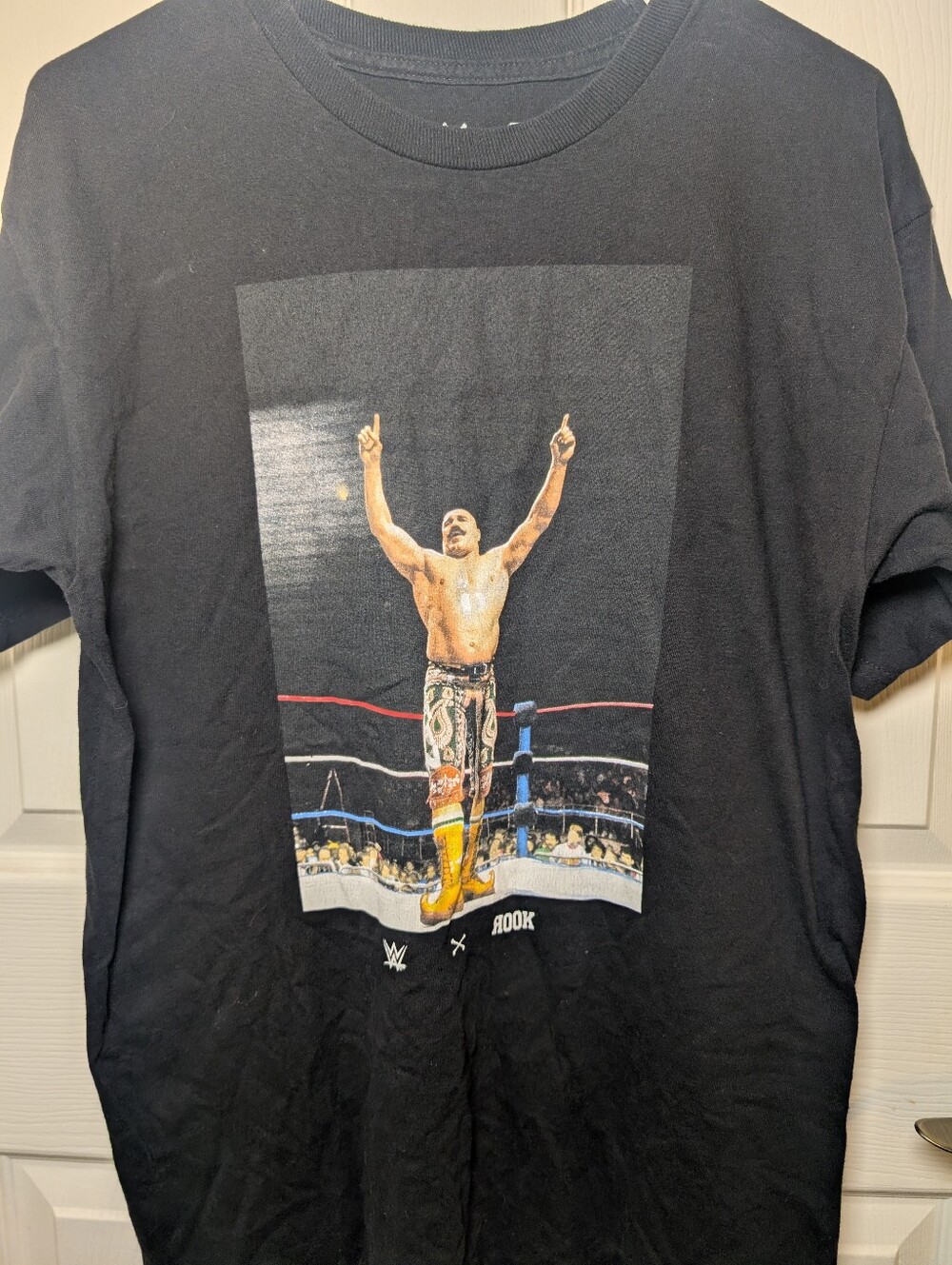 WWE Rook Iron Shiek T-Shirt Limited Edition Black WWF Classic Legend Mens Medium